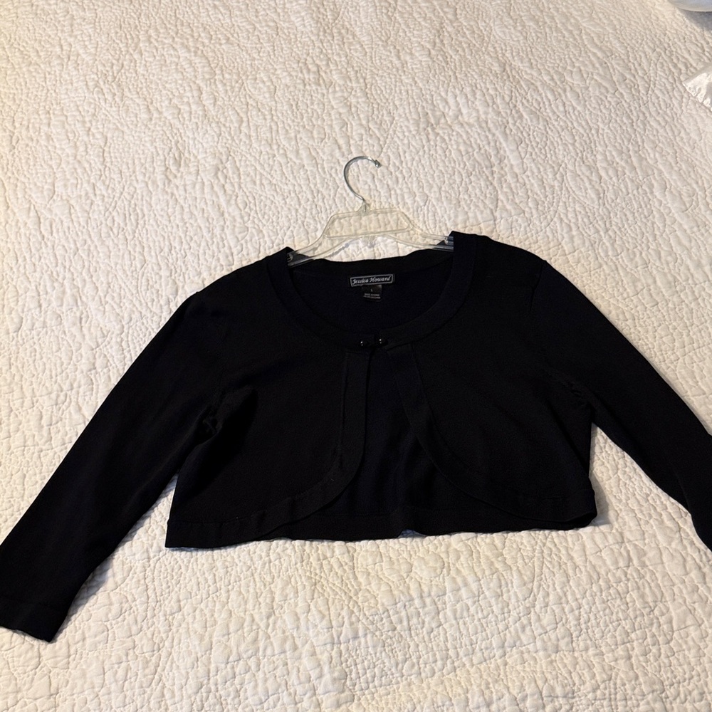 Jessica Howard Black Cropped Shrug